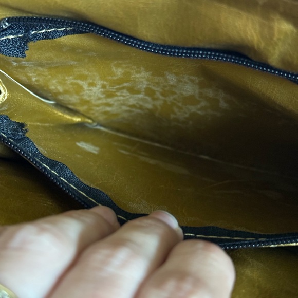 *RARE VINTAGE GIANNI VERSACE* 2-Way Canvas & Leather Baroque Gold LUXURY Handbag - Picture 13 of 16